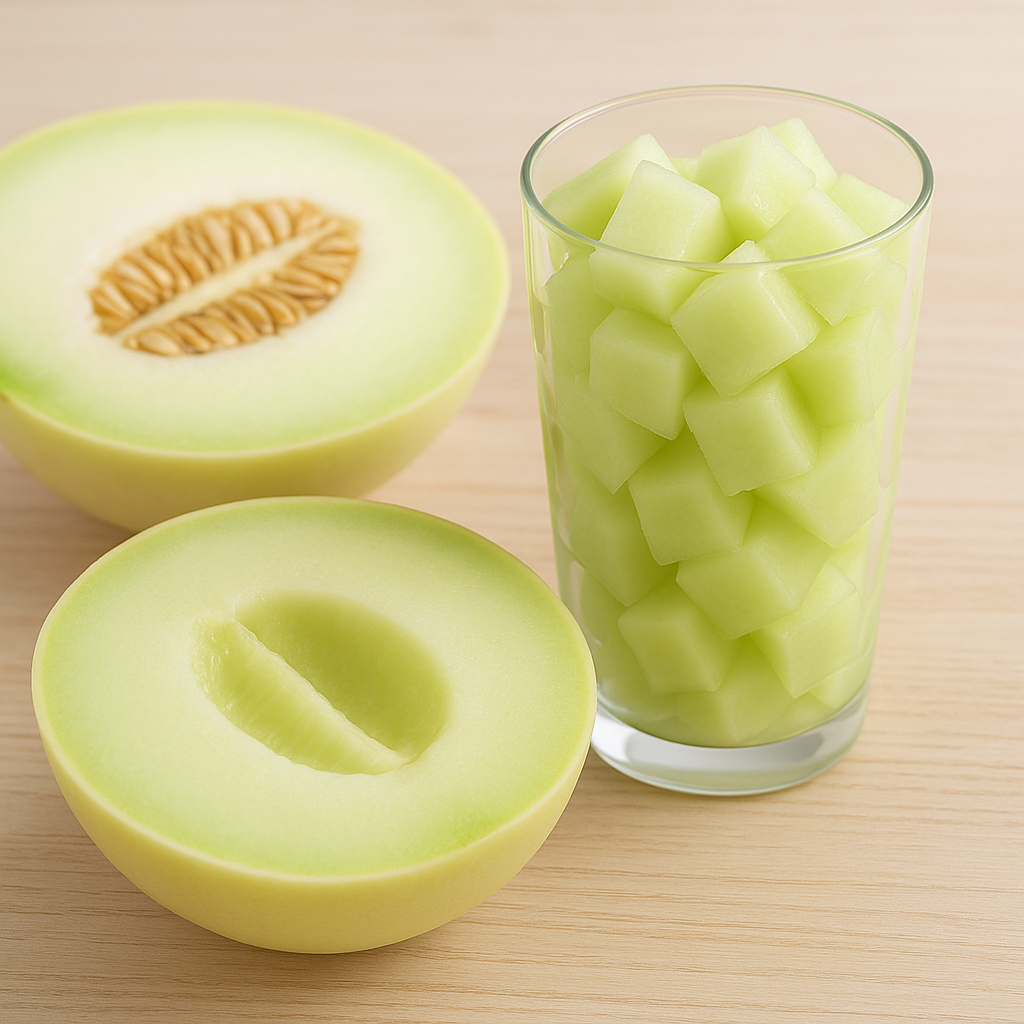Green Flesh Honeydew Melon fruit seeds yielding sweet, smooth-skinned melons for refreshing summer treats.