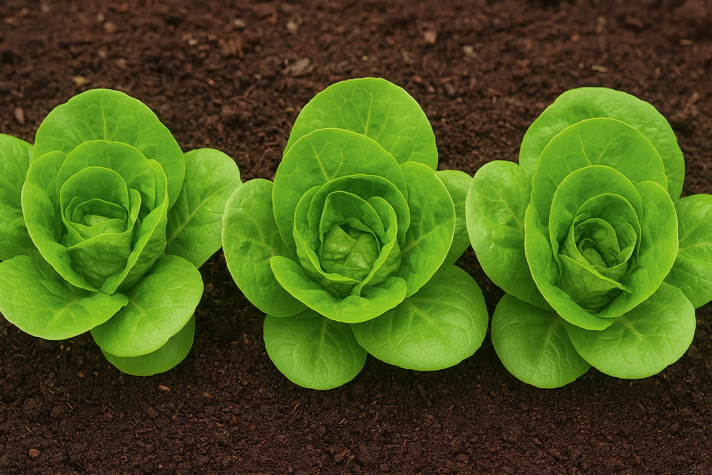 Little Gem Lettuce vegetable seeds for small, crisp romaine-style heads perfect for individual garden salads.